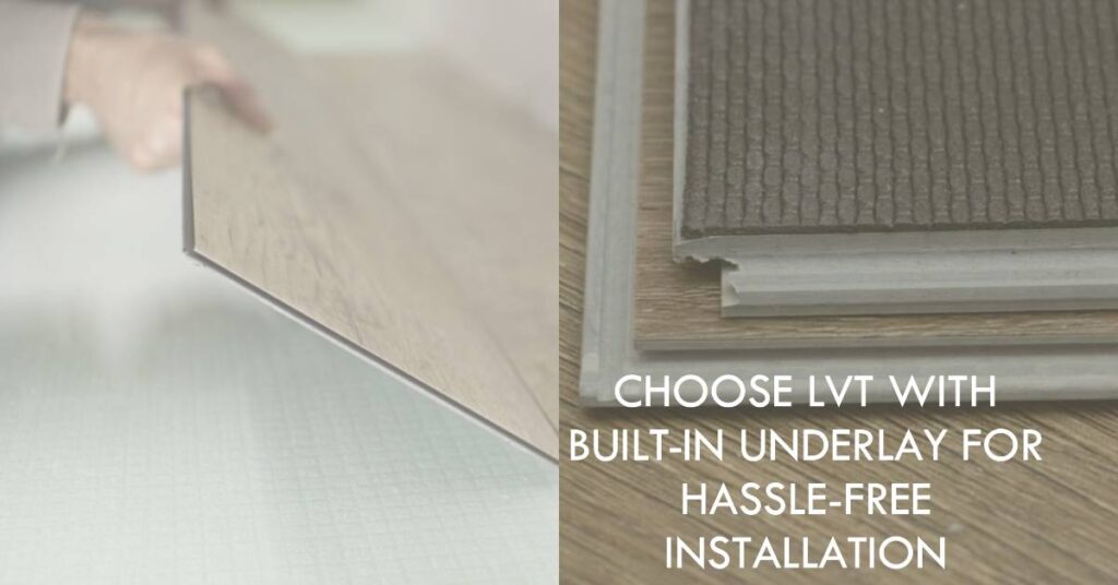 Design Vinyl Flooring with Built-in Underlayment