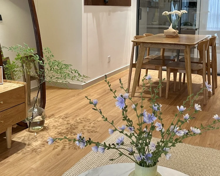 Beige Color Rigid Core SPC Flooring Installation Showcase by Hengdi Floor China