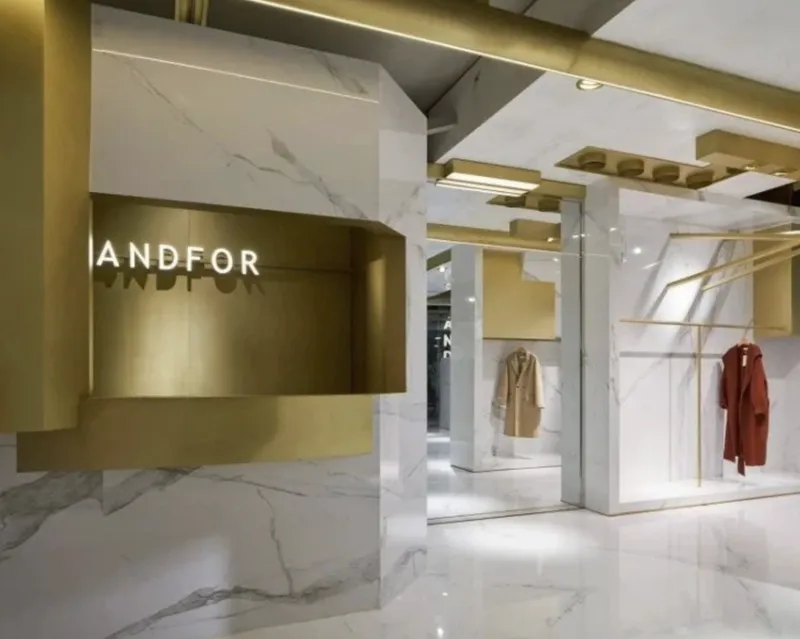 Andfor Fashion store with marble flooring