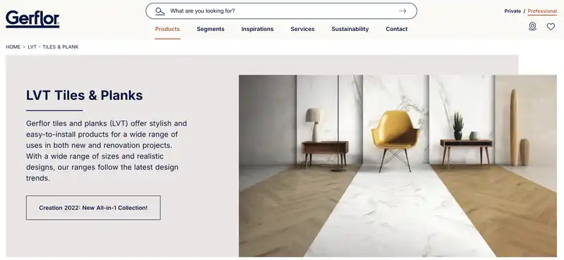 Major LVT Flooring brand in South Africa Gerflor