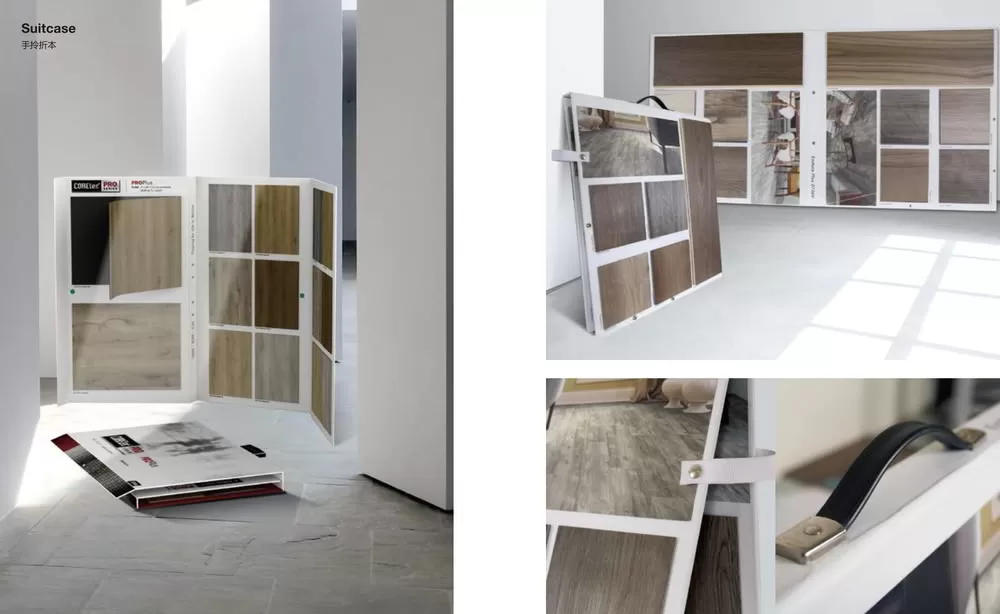 Suitcase Collection Display for LVT flooring
